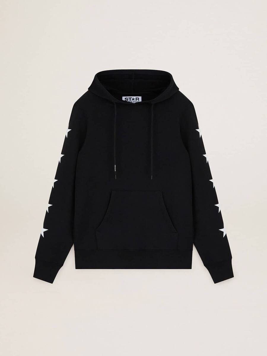 zwarte alighiero star collection-sweatshirt met contrasterende witte sterren