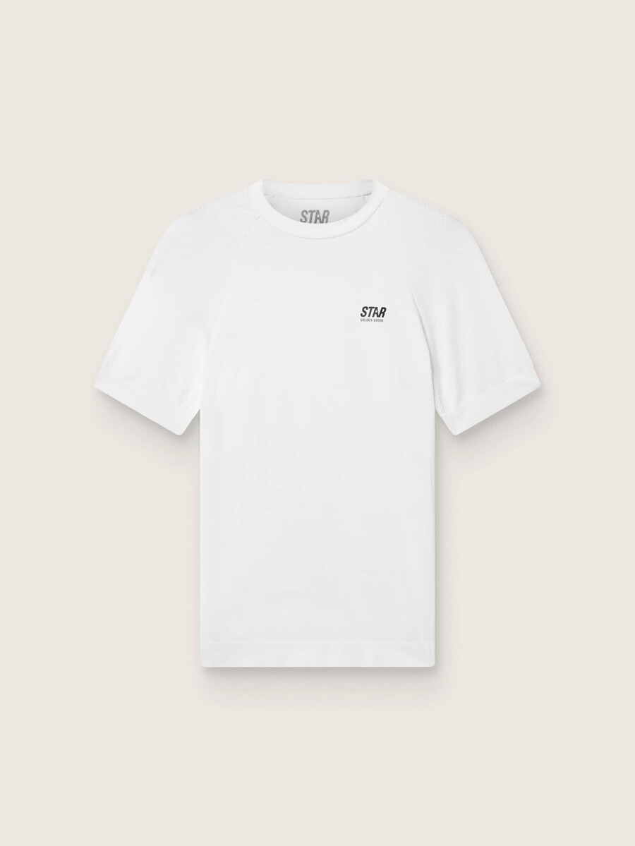 slim-fit wit sport-t-shirt voor heren