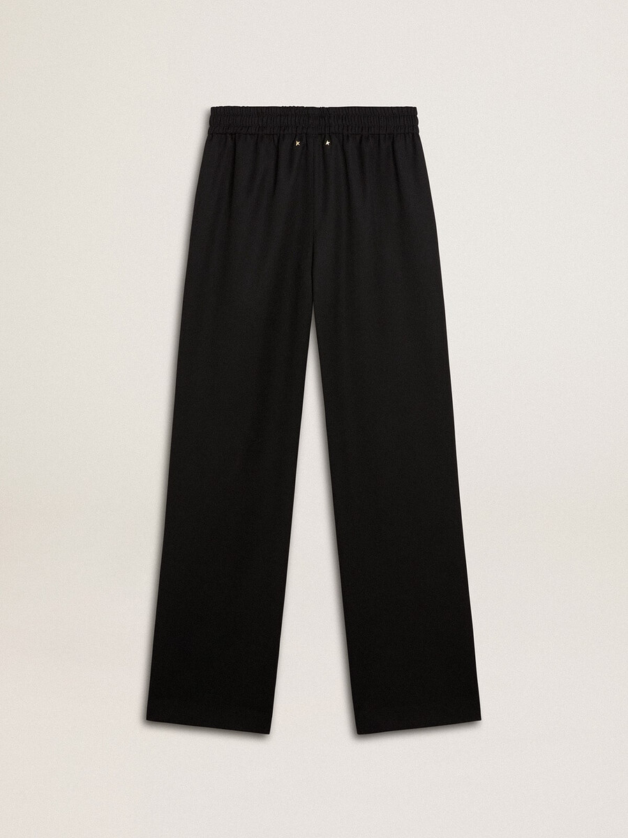 dames joggingbroek van lichtgewicht zwarte wol
