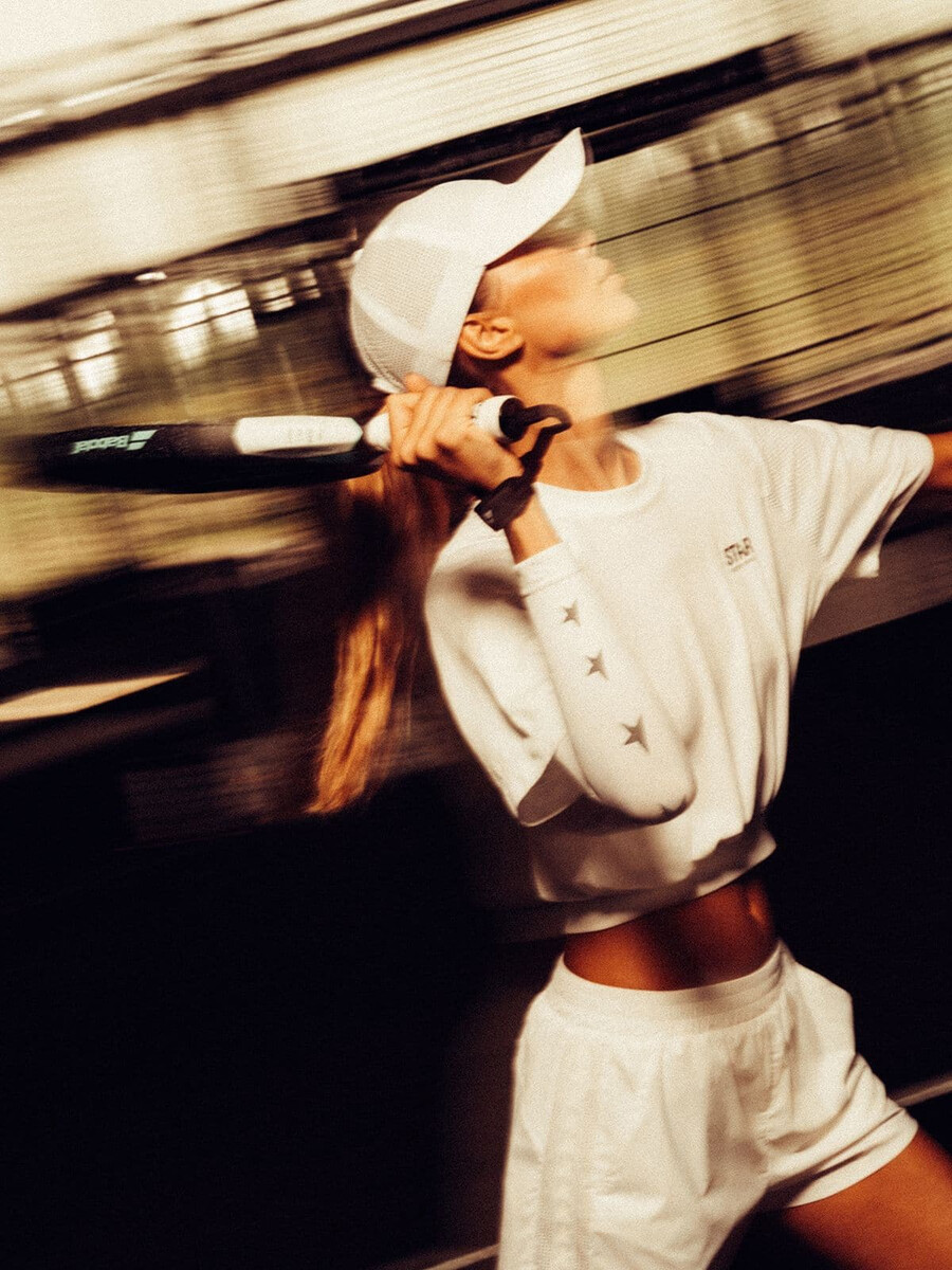 wit cropped sport-t-shirt voor dames