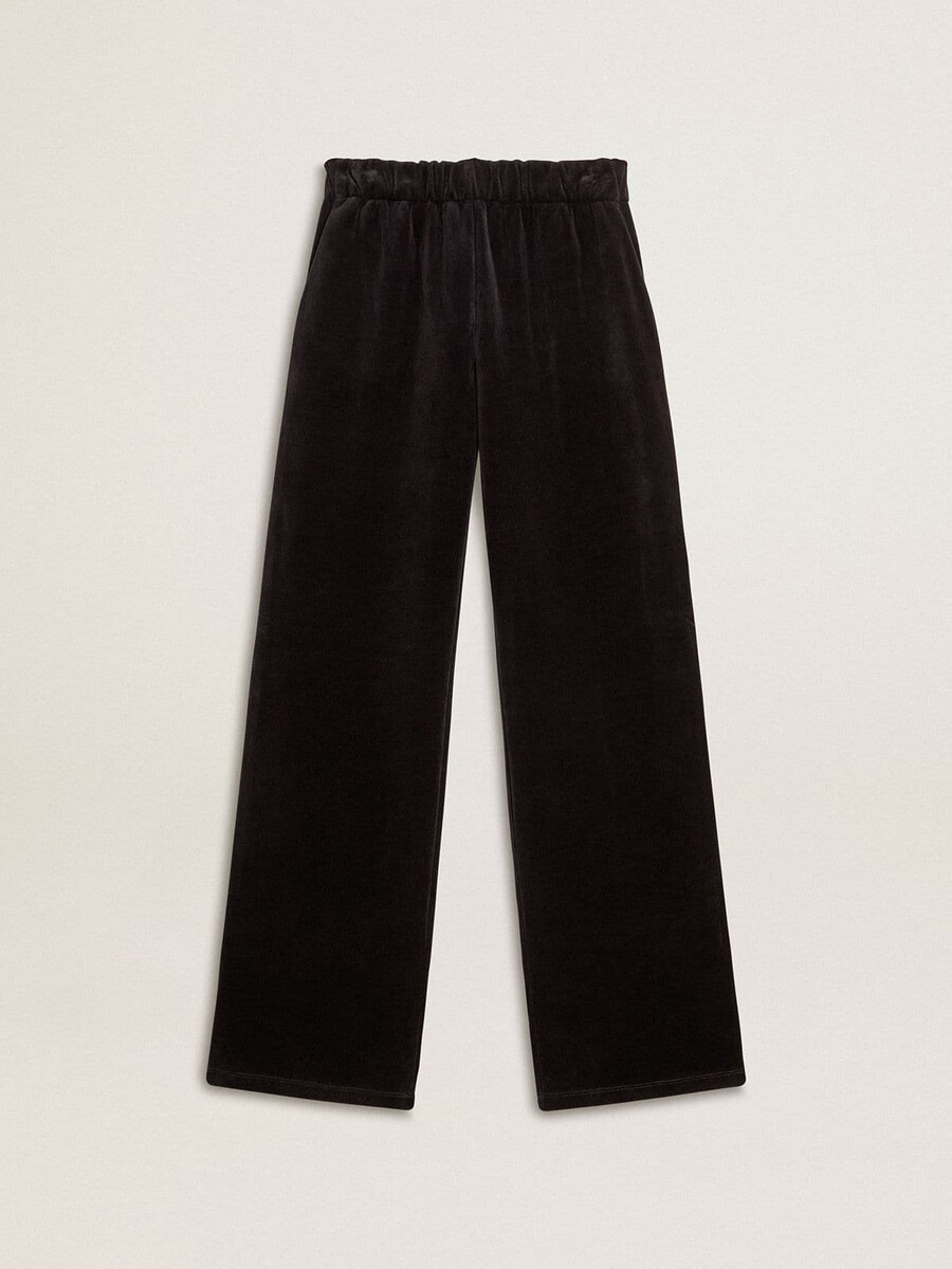damesjoggingbroek van een katoenmix met fluweeleffect