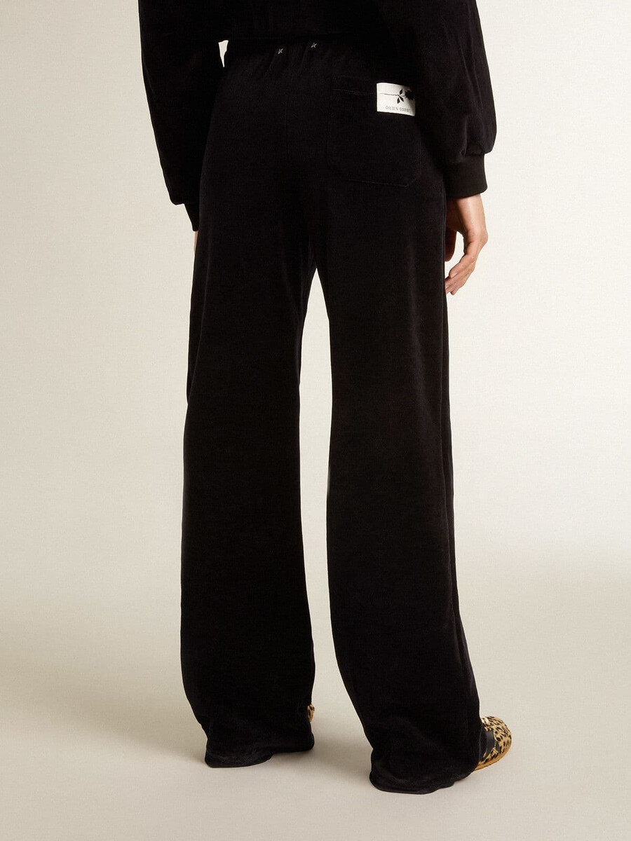 damesjoggingbroek van een katoenmix met fluweeleffect