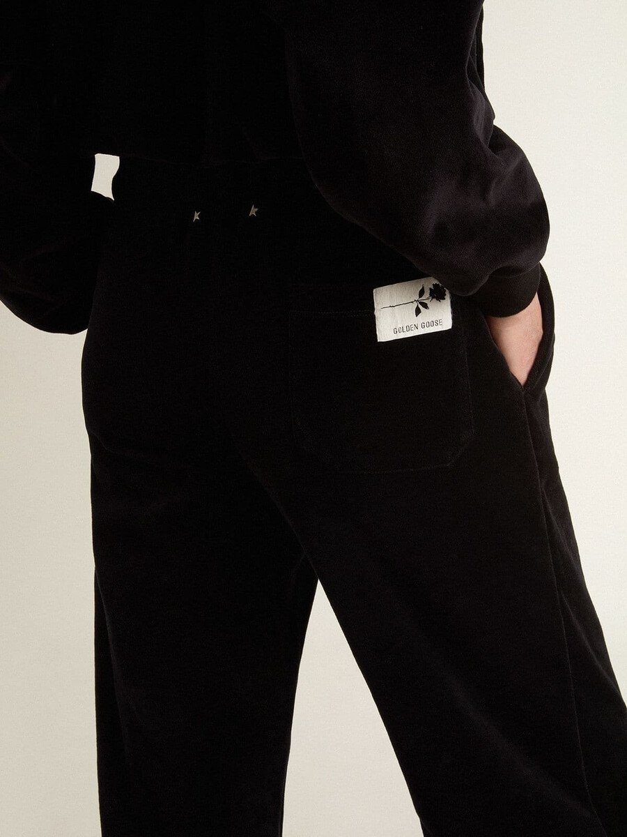 damesjoggingbroek van een katoenmix met fluweeleffect