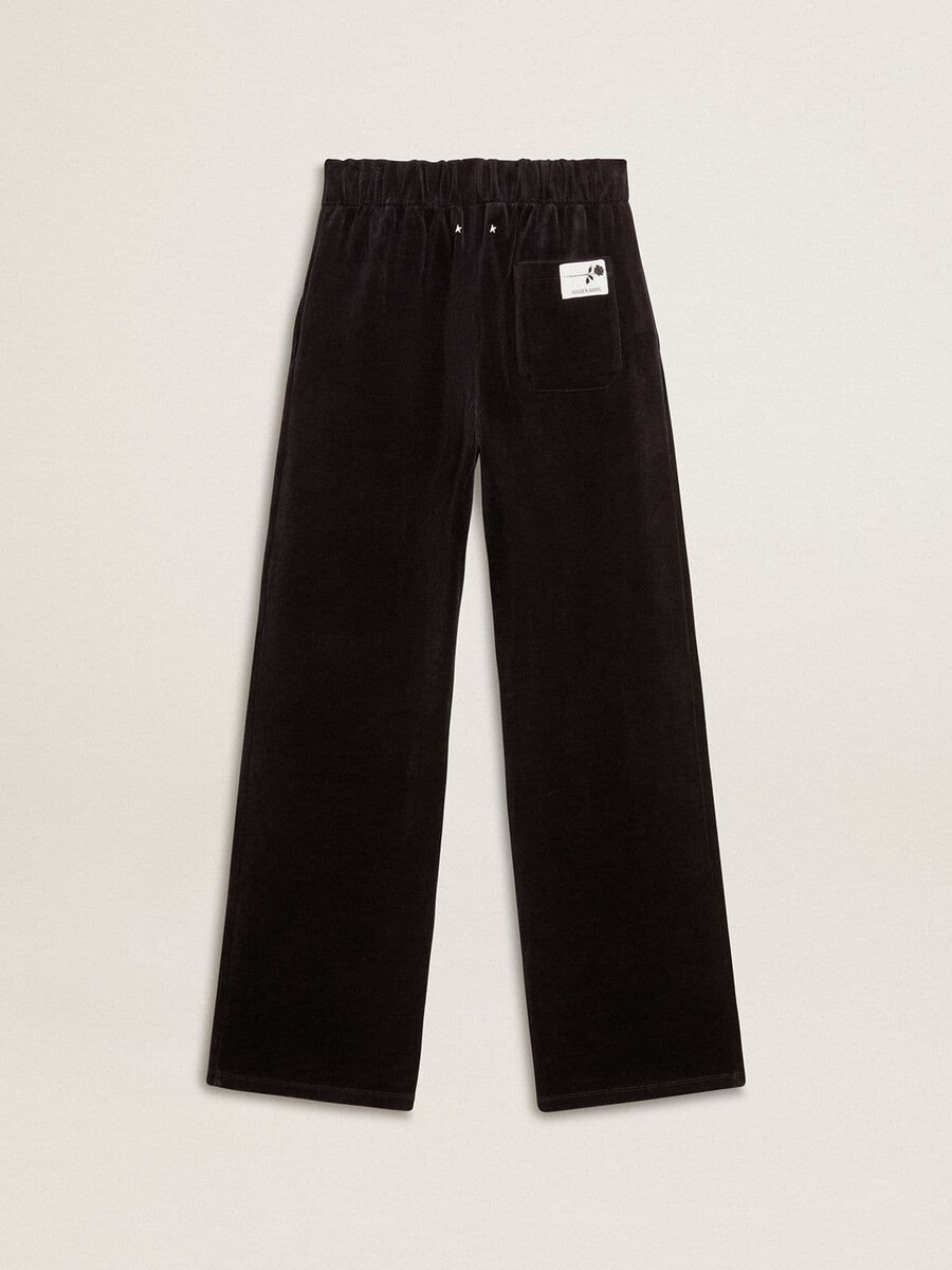 damesjoggingbroek van een katoenmix met fluweeleffect