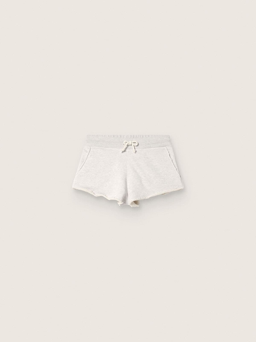 damesshorts van star in grijs gemêleerd fleece