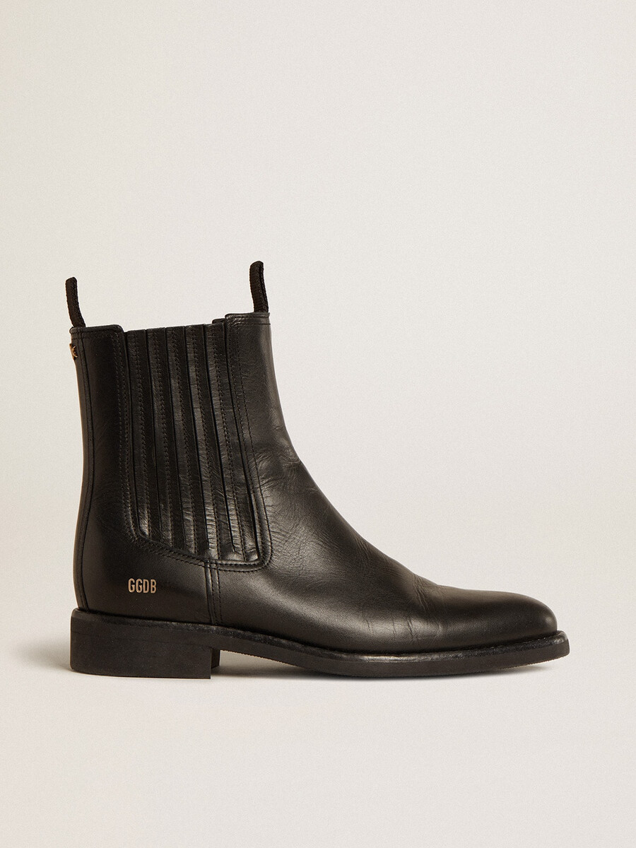 chelsea boots voor heren in zwart leer
