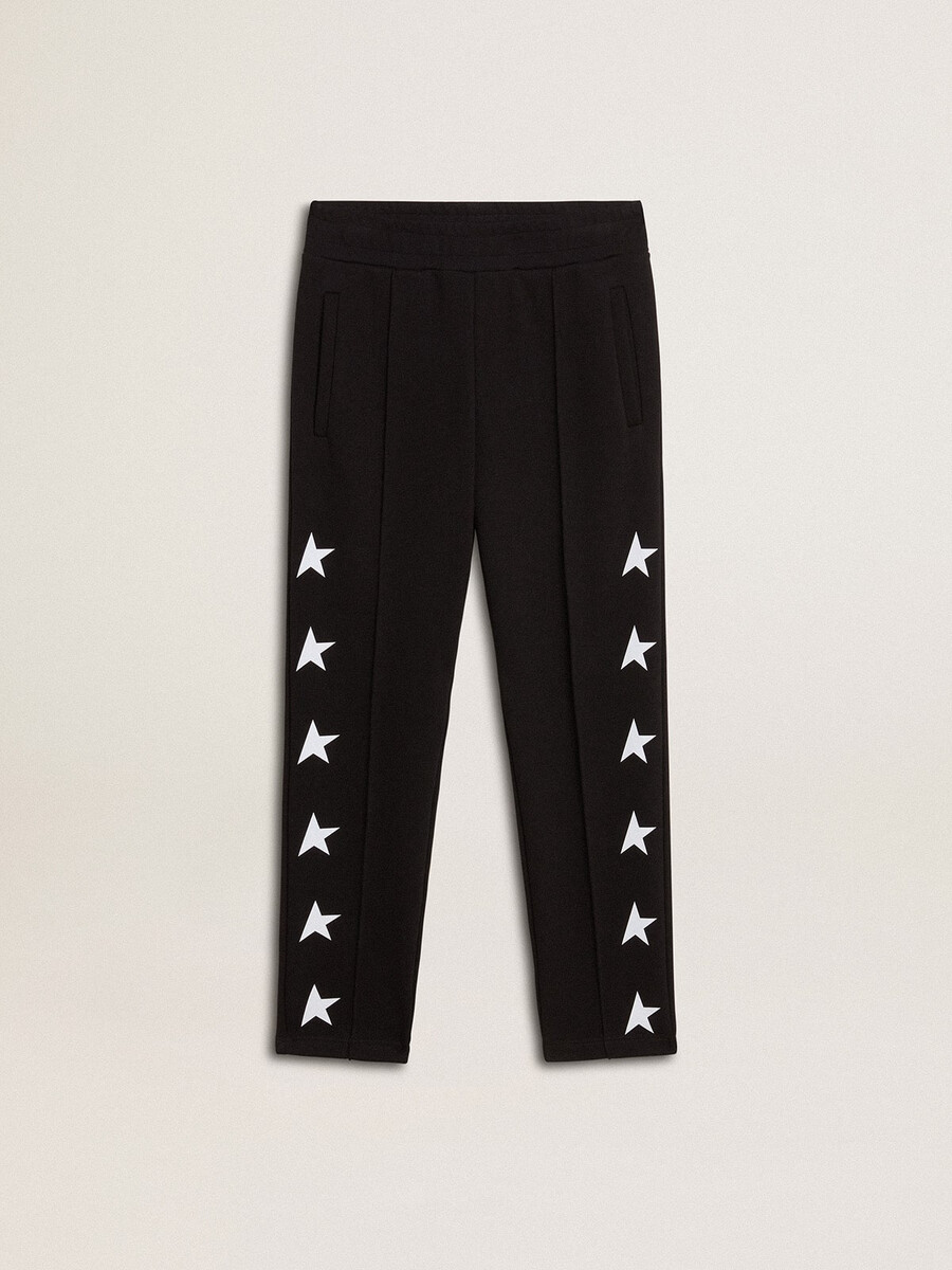 zwarte joggingbroek voor jongens met witte sterren