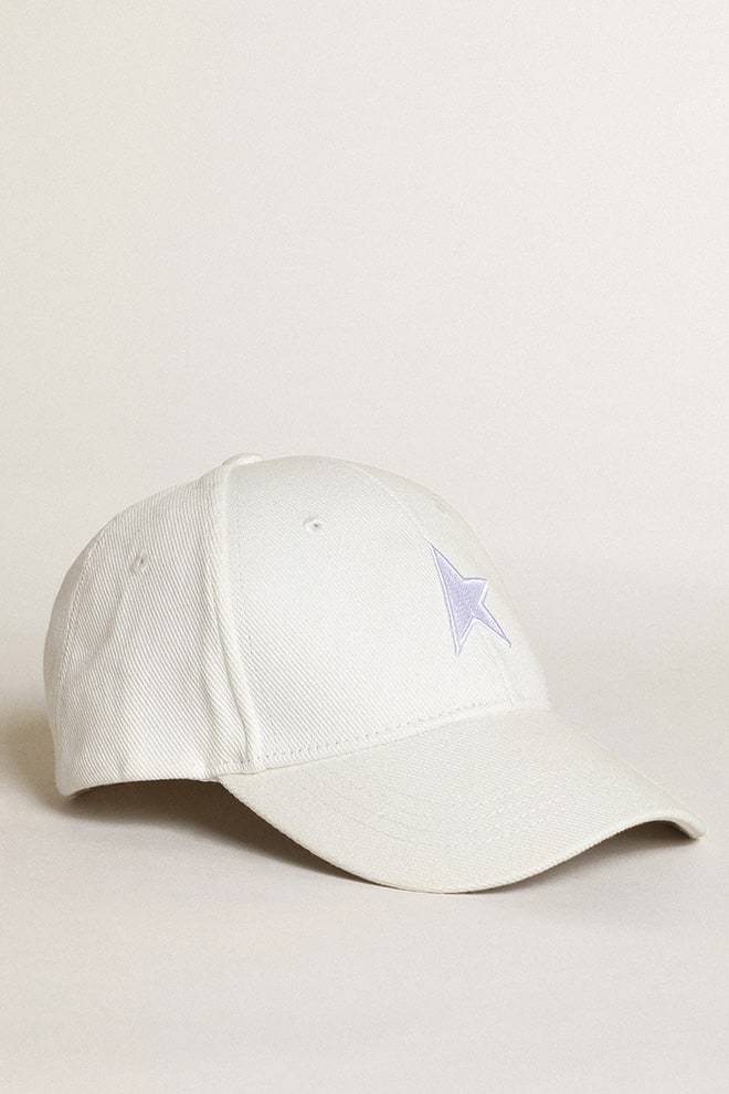 witte baseballpet voor kinderen met ster