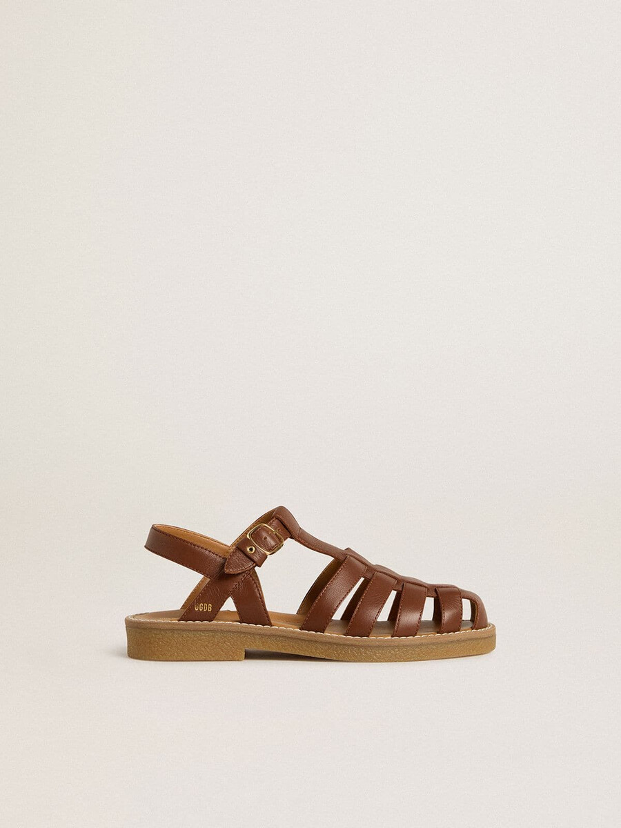 maxime junior sandalen van bruin leer.