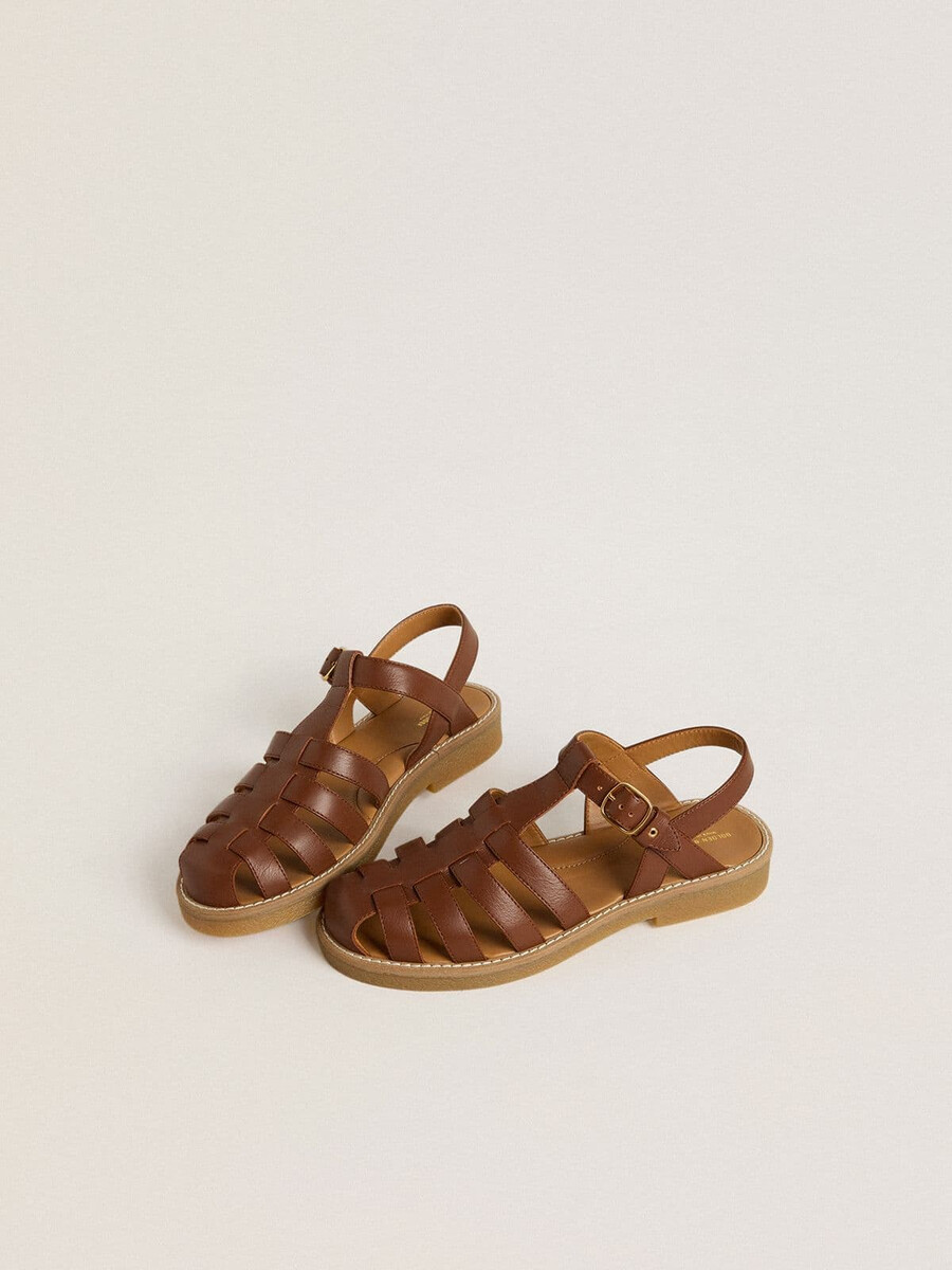 maxime junior sandalen van bruin leer.