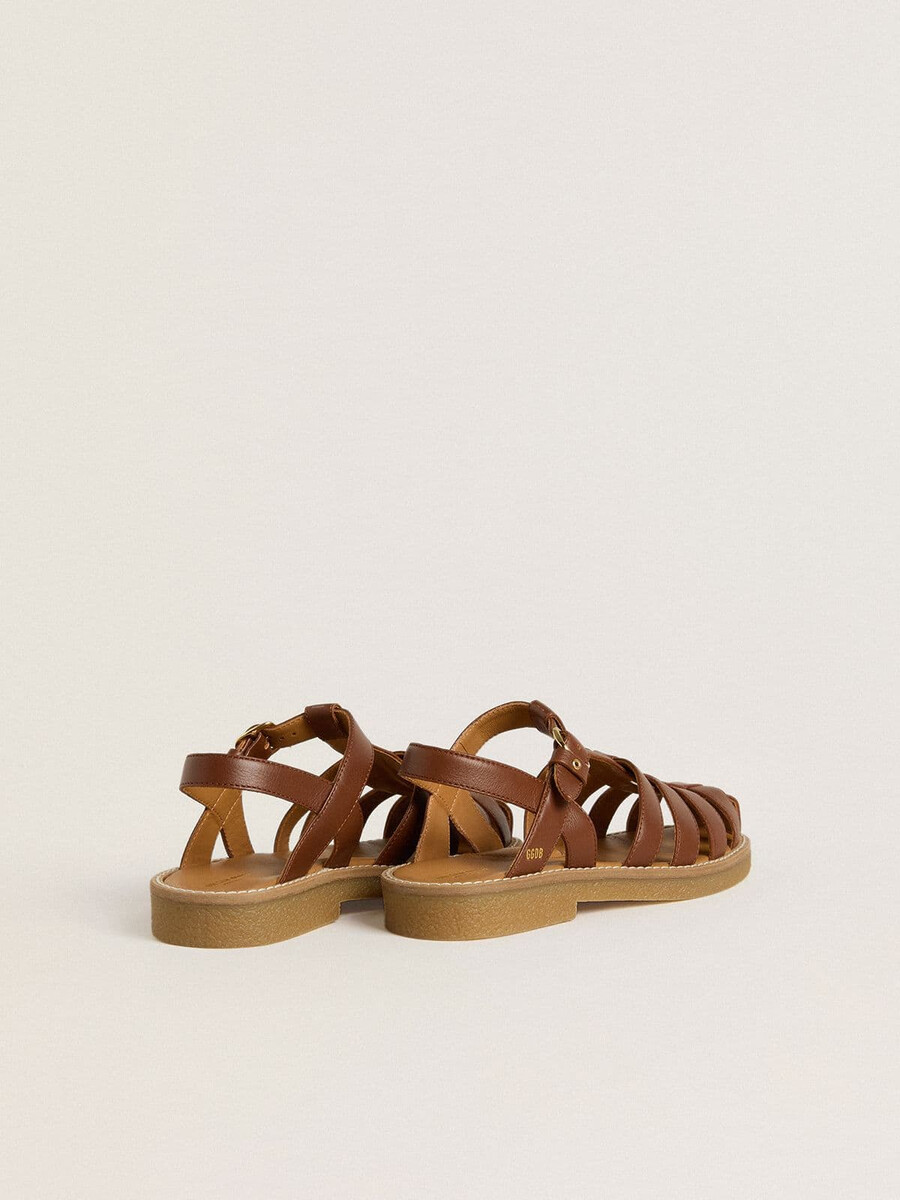maxime junior sandalen van bruin leer.
