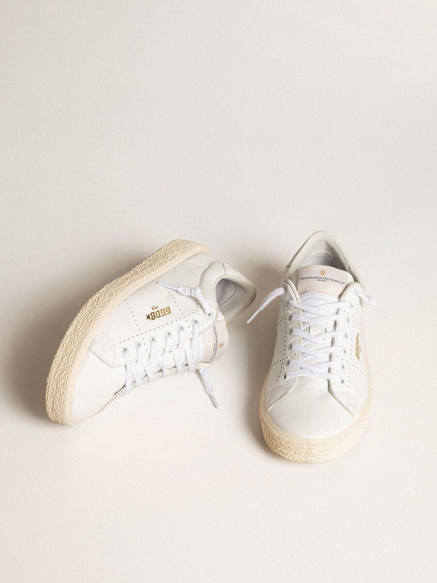 damestennisschoenen in wit leer