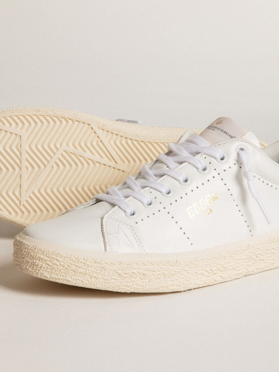 damestennisschoenen in wit leer