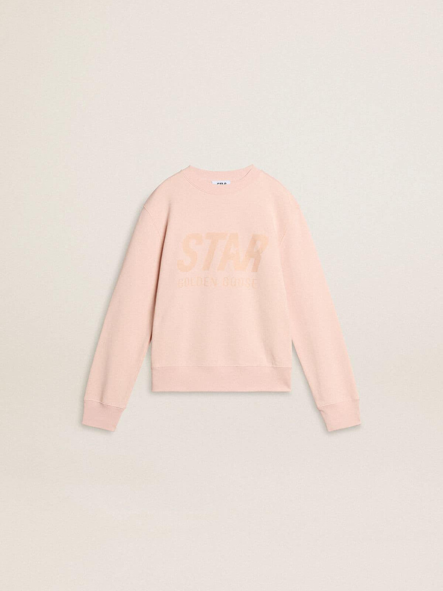 roze sweatshirt voor meisjes met roze letters op de voorkant.