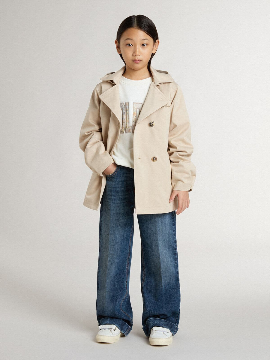 trenchcoat voor kinderen met uitneembaar binnenvest.