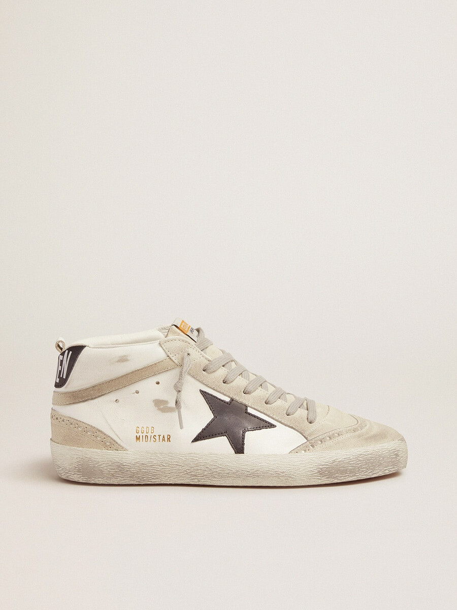 heren mid star wit met zwarte ster