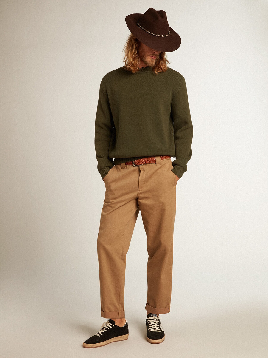 beige kaki chinos uit de golden collection
