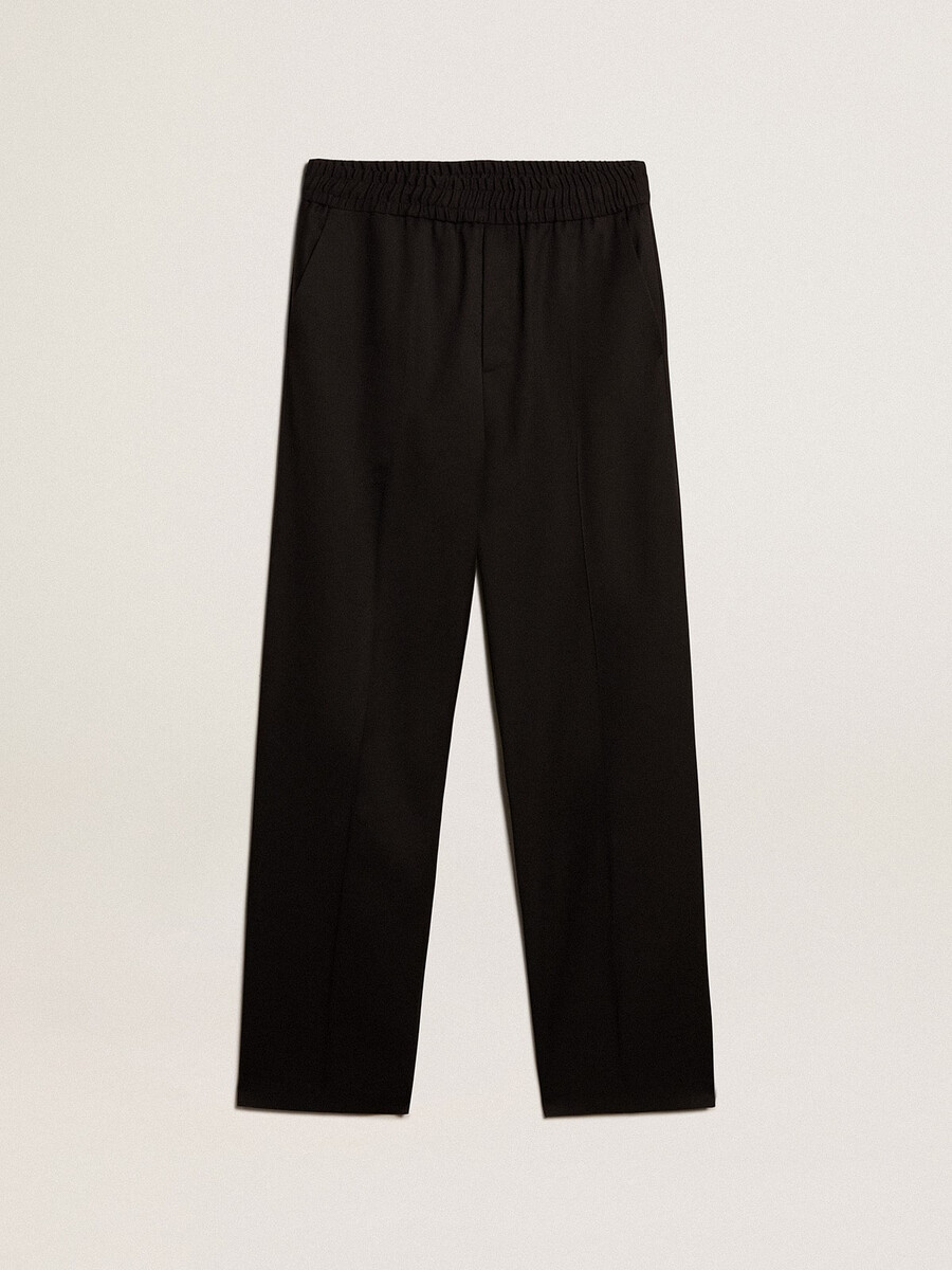 heren joggingbroek van zwarte wol