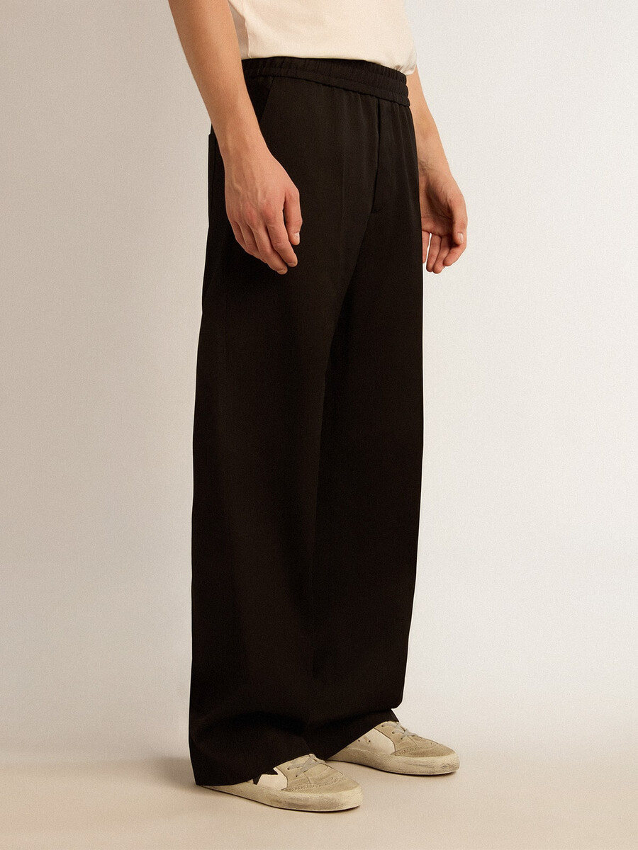 heren joggingbroek van zwarte wol