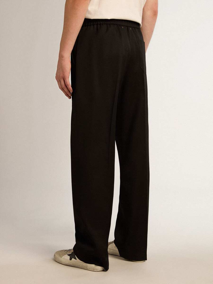 heren joggingbroek van zwarte wol