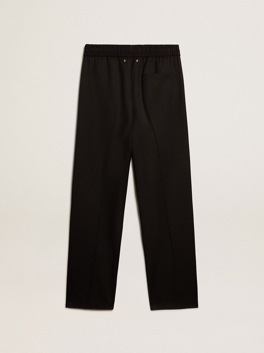 heren joggingbroek van zwarte wol