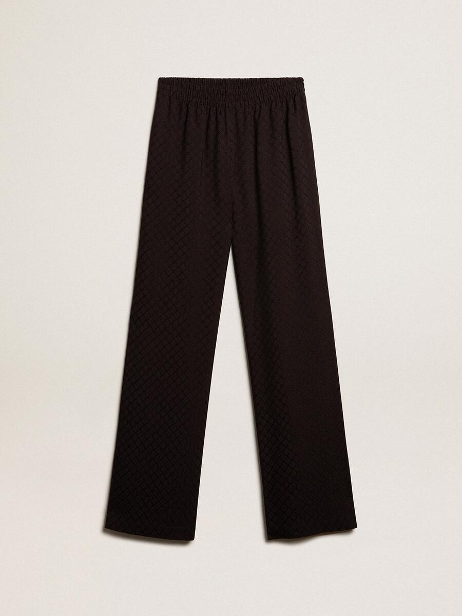 damesjoggingbroek van zwarte viscose
