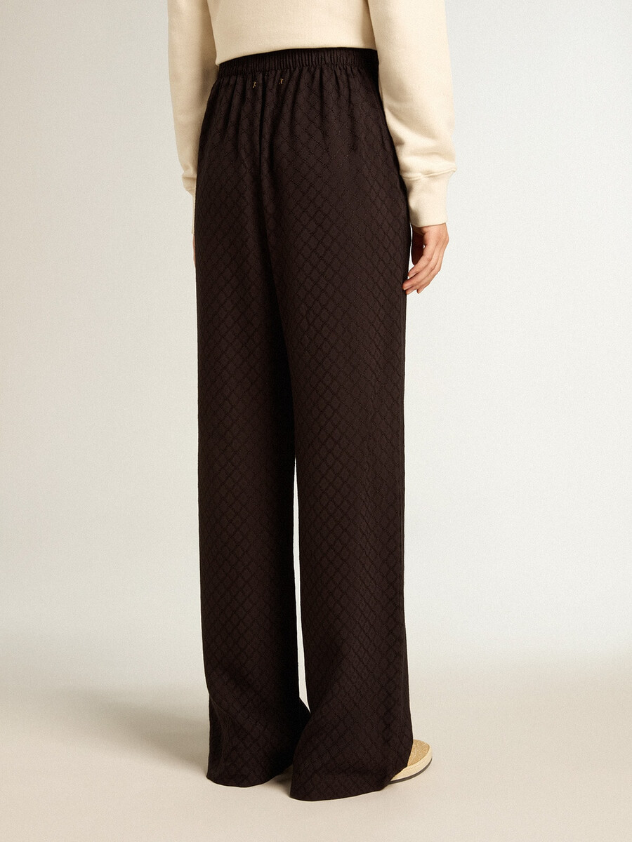 damesjoggingbroek van zwarte viscose