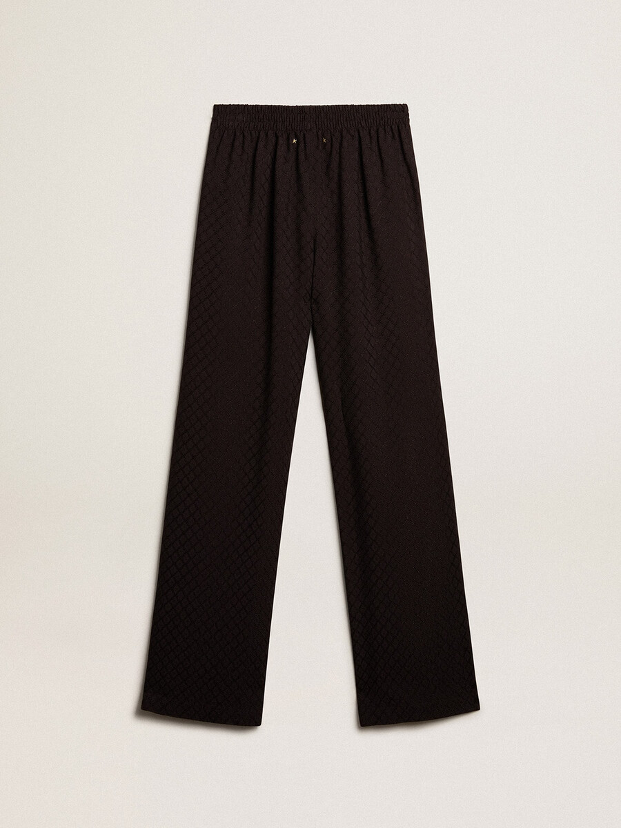 damesjoggingbroek van zwarte viscose