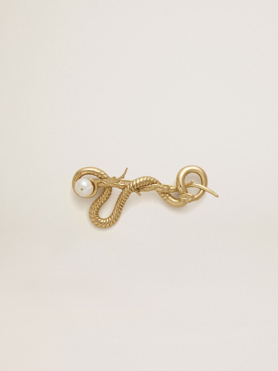 antieke gouden broche in de vorm van een slang