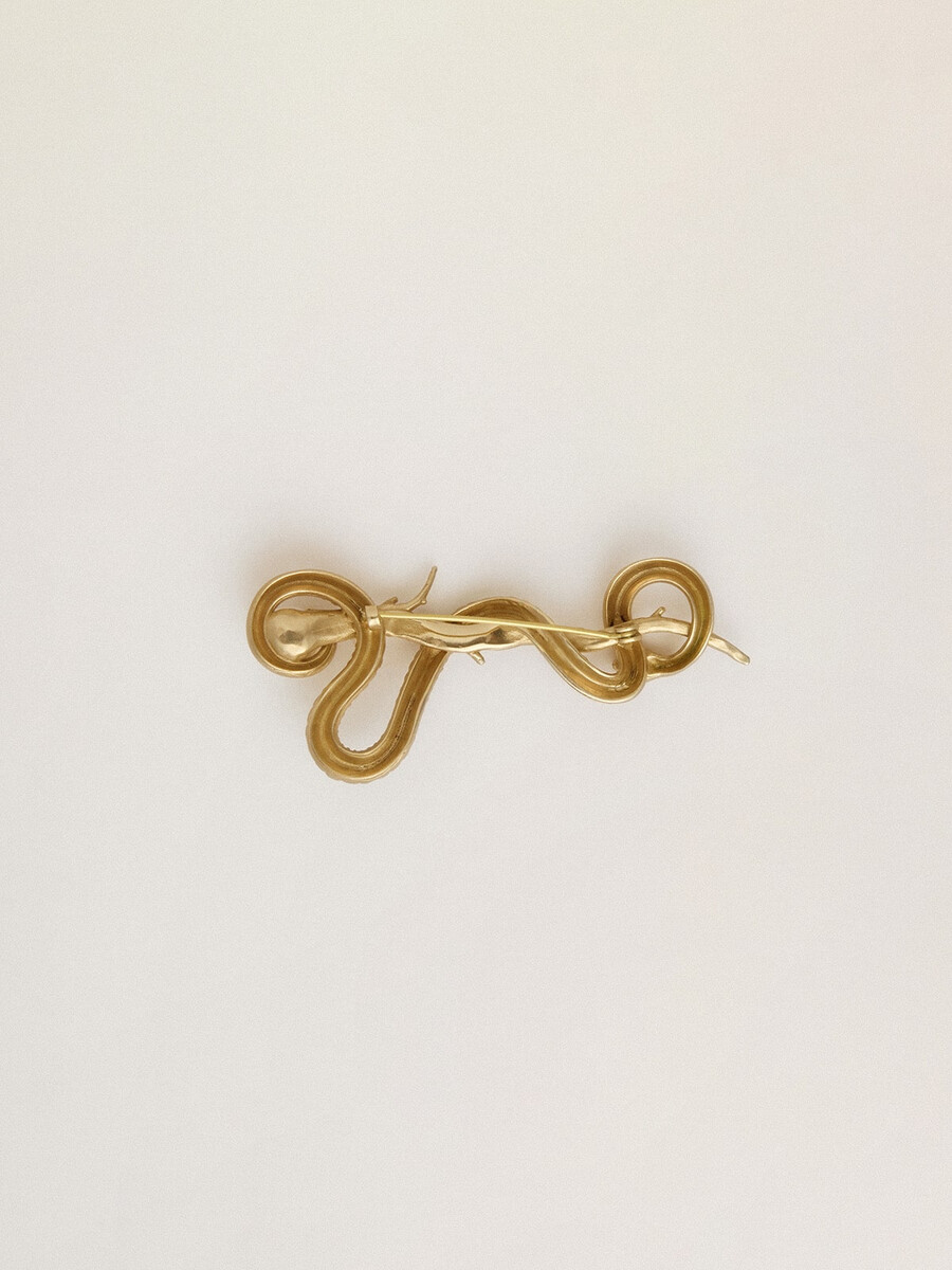 antieke gouden broche in de vorm van een slang