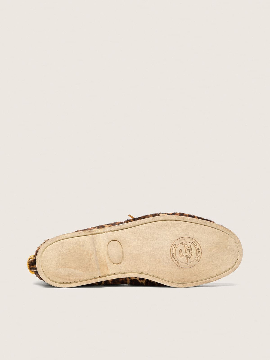 dames cruise loafers van ponyhuid met luipaardprint