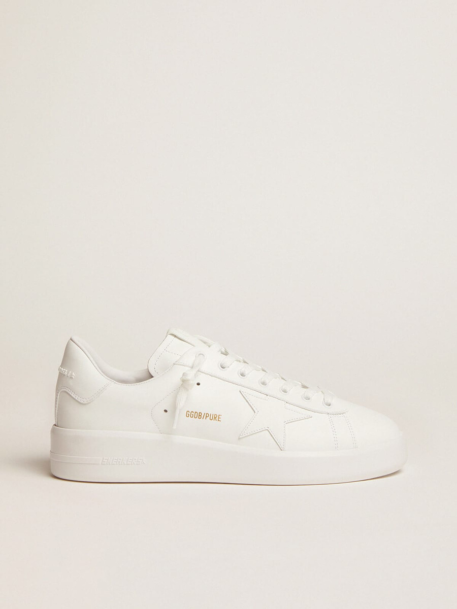 dames purestar sneakers van wit leer