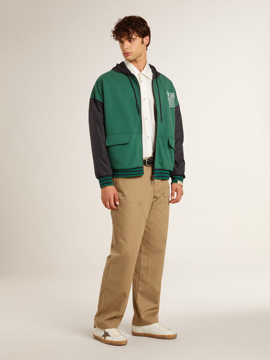 oversized versleten wit herenoverhemd met verticale strepen