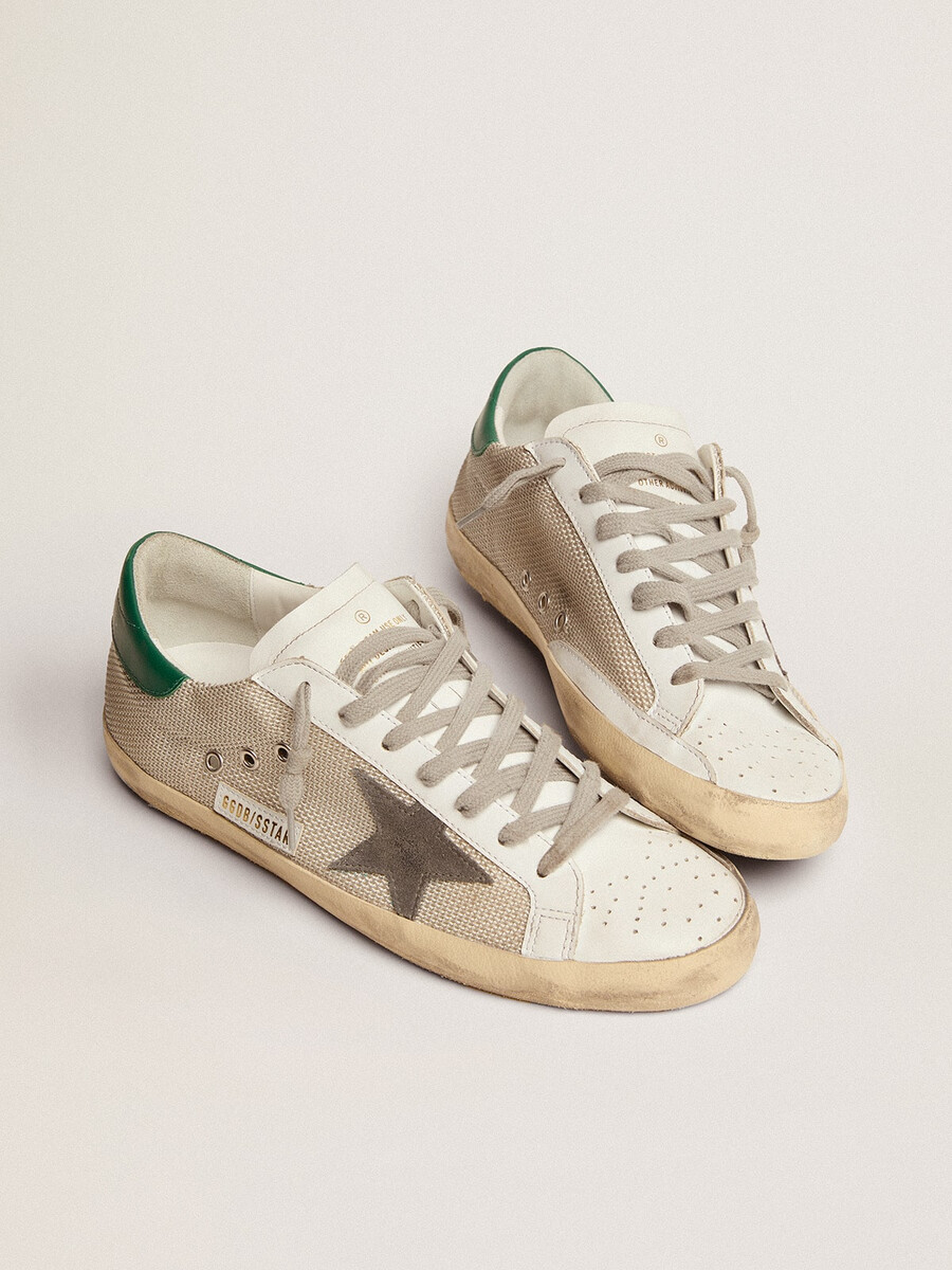heren super-star in lichtzilver mesh met grijze ster